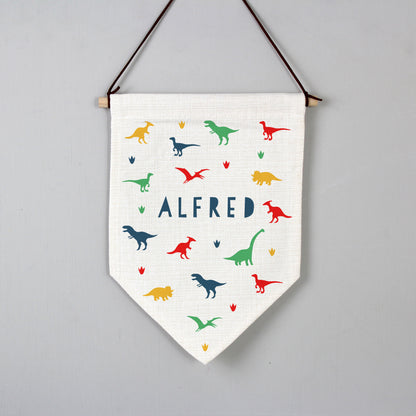 Personalised Children’s Dinosaur Hanging Banner Sign