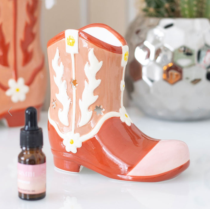 Western Cowboy Boot Oil Burner and Wax Warmer