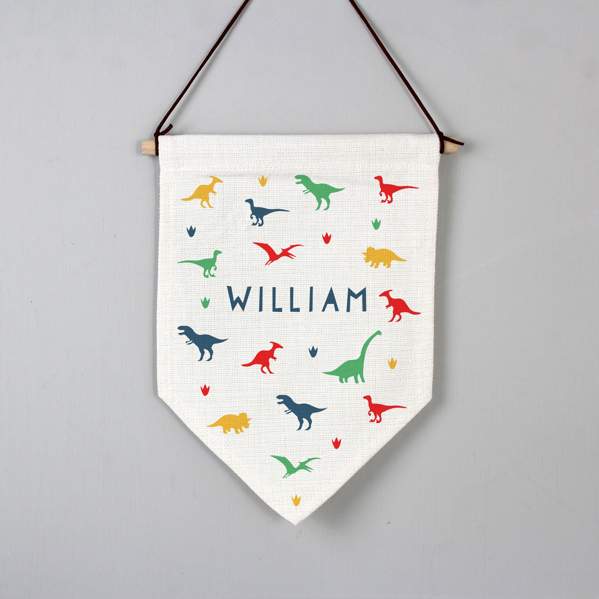 Personalised Children’s Dinosaur Hanging Banner Sign