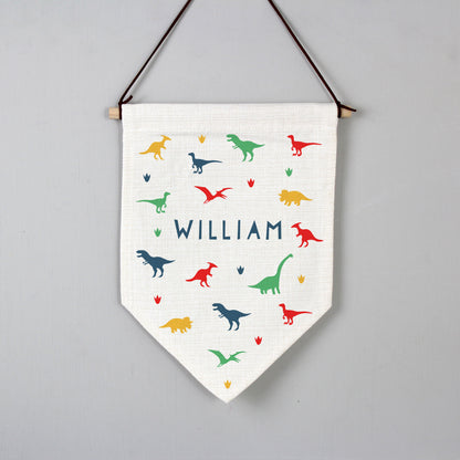 Personalised Children’s Dinosaur Hanging Banner Sign