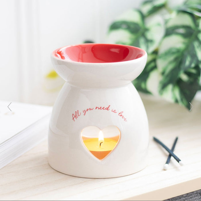 All You Need is Love Heart Oil Burner and Wax Warmer