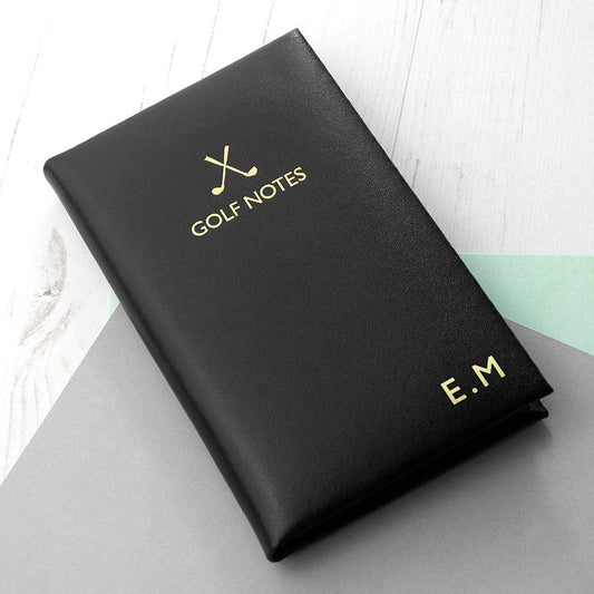 Personalised Leather Golf Note Book