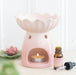 Pink Water Lily Shaped Oil Burner and Wax Warmer