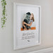 Personalised Pet Photo Upload White Framed Print Wall Art