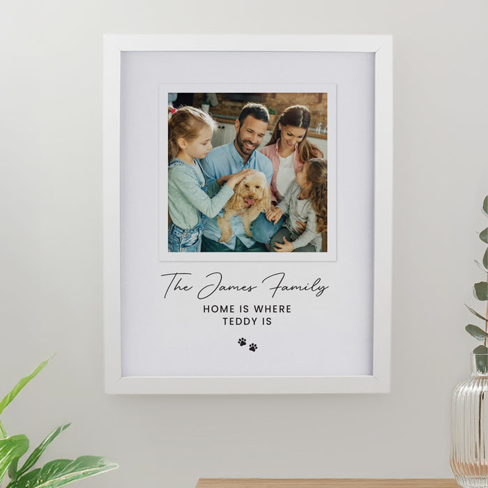 Personalised Pet Photo Upload White Framed Print Wall Art