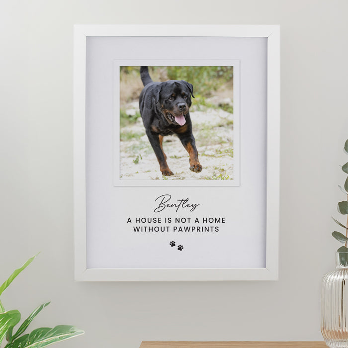 Personalised Pet Photo Upload White Framed Print Wall Art