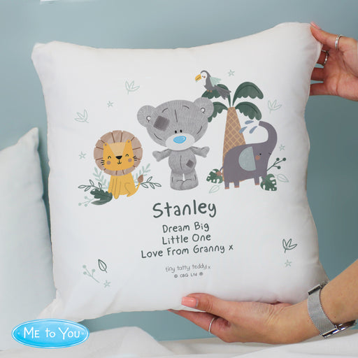 Personalised Tiny Tatty Teddy Jungle Animals Cushion