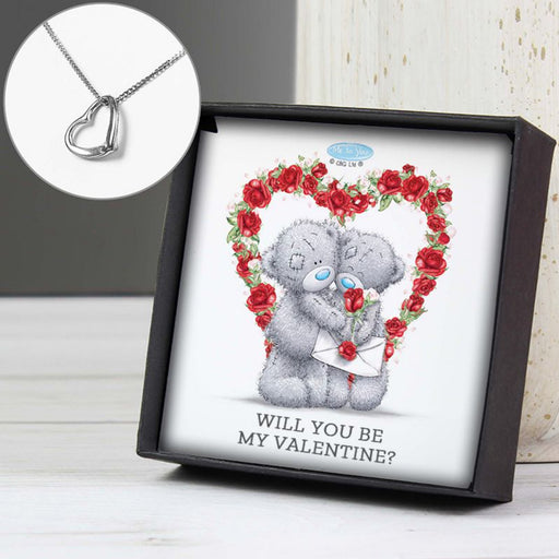 Me to You Be My Valentine Sterling Silver Heart Necklace & Box