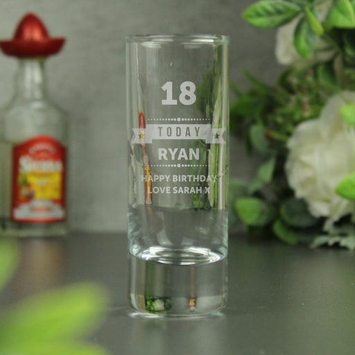 Engraved Birthday Shot Glass