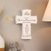 Personalised Botanical Religious Cross Wooden Ornament