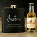 Personalised Free Text Hip Flask and Whisky Miniature Gift Set
