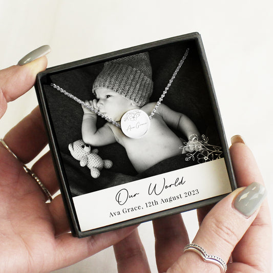 Personalised Photo Upload Necklace and Gift Box