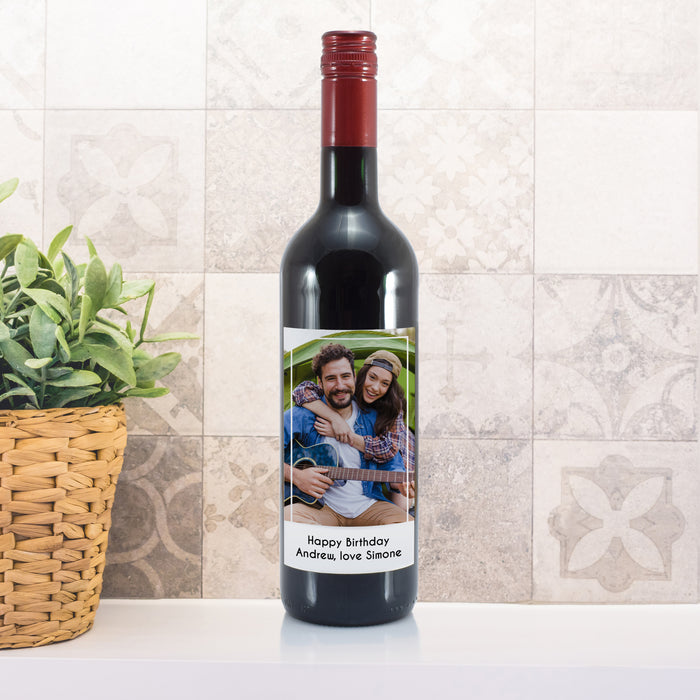 Personalised Photo Upload Shiraz Red Wine