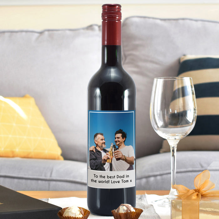 Personalised Photo Upload Shiraz Red Wine
