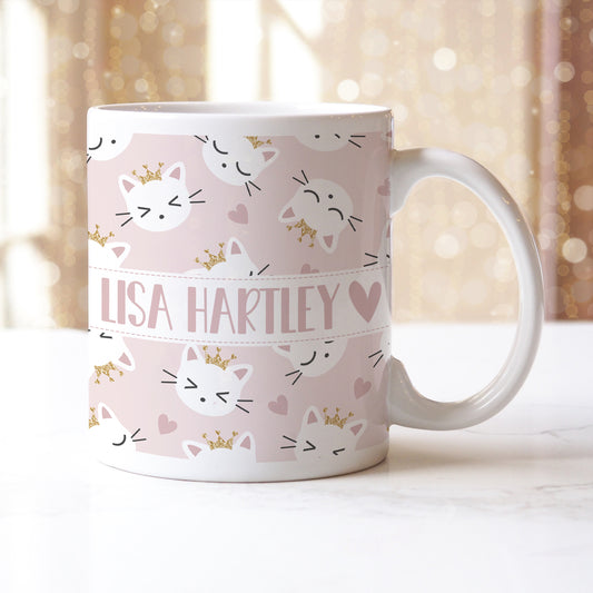 Personalised Royal Kitty Cat Mug - 11oz