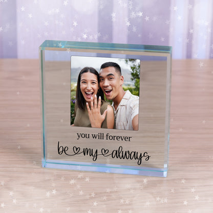 Be My Always Engagement Photo Glass Token Keepsake Gift