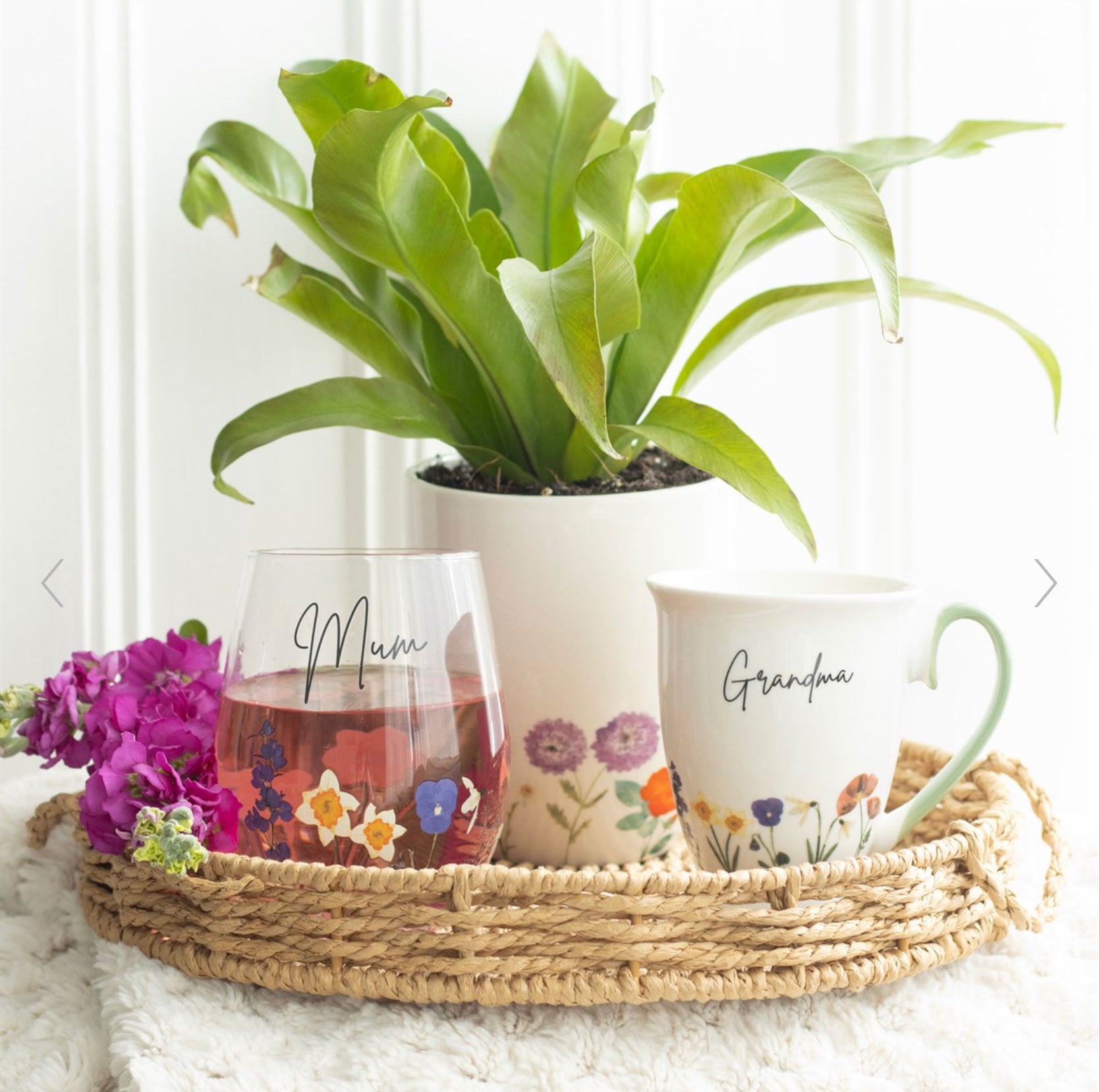 Grandma Wildflower Pedestal Mug