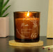 Personalised 65th Birthday Glass Candle