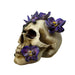 Skull with Purple Vine Flowers Ornament