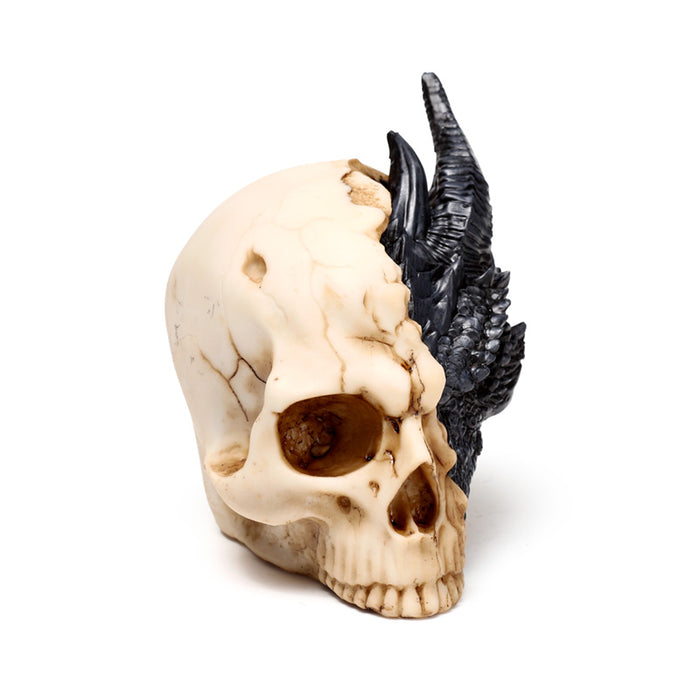 Shadows of Darkness Black Dragon in Skull Ornament Small