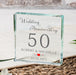 50th Wedding Anniversary Crystal Glass Ornament Gift