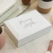 Personalised Heart White Wooden Jewellery Box