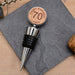 Personalised 70th Birthday Bottle Stopper - Cherrywood