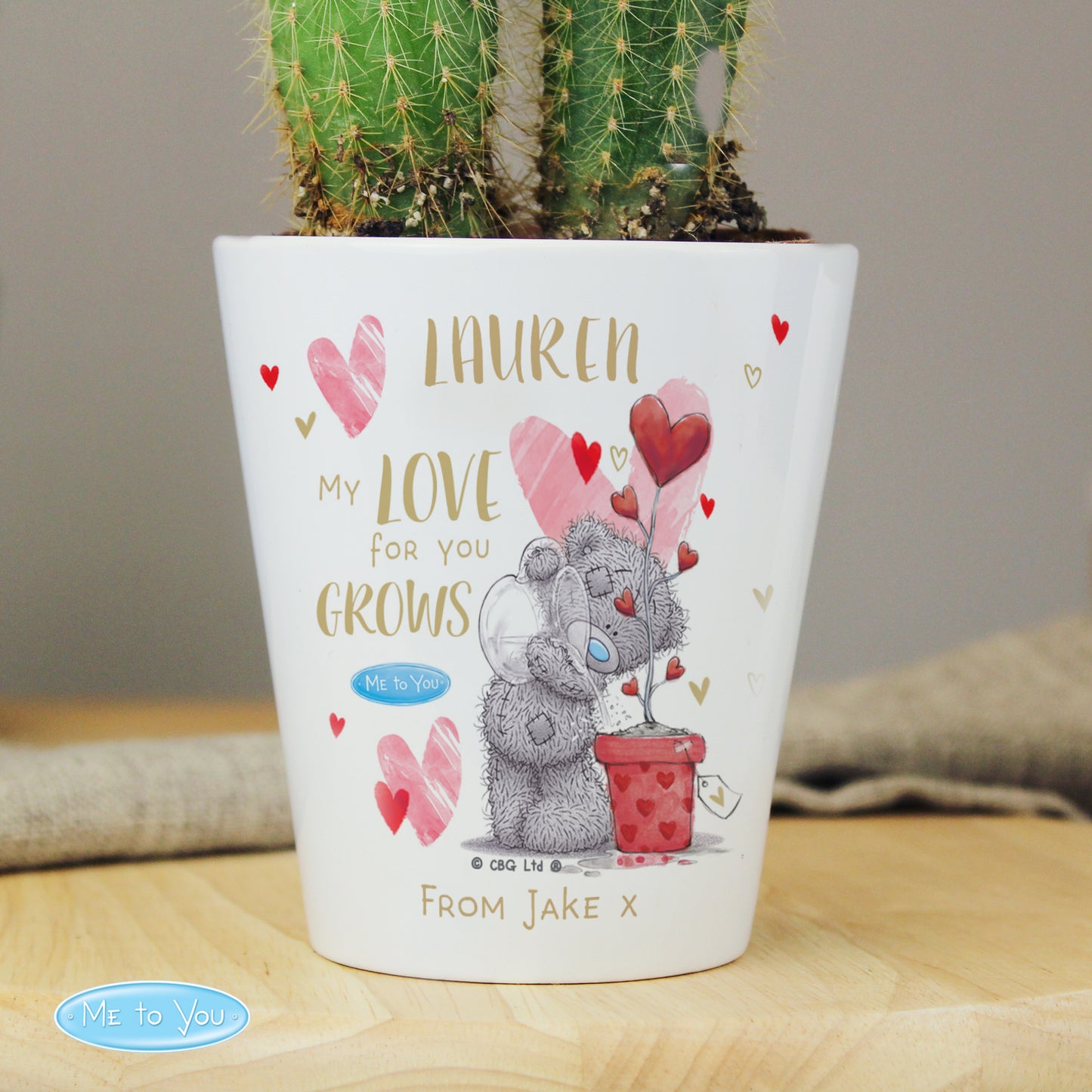 Personalised Me To You Love For You Grows Plant Pot