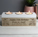 Personalised 75th Birthday Floral Triple Tea Light Box
