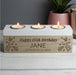 Personalised 65th Birthday Floral Triple Tea Light Box