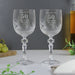Personalised 50th Anniversary Crystal Wine Glasses