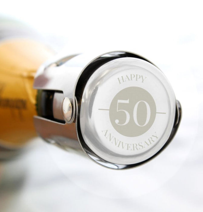 Happy 50th Anniversary Bottle Stopper