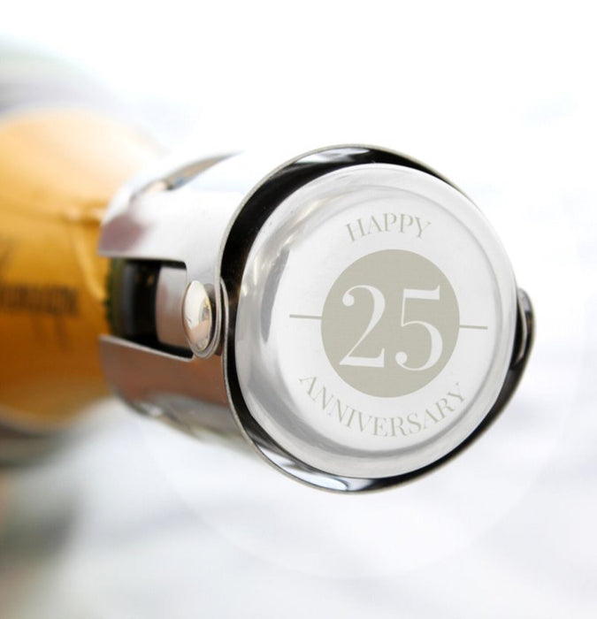 Happy 25th Anniversary Bottle Stopper