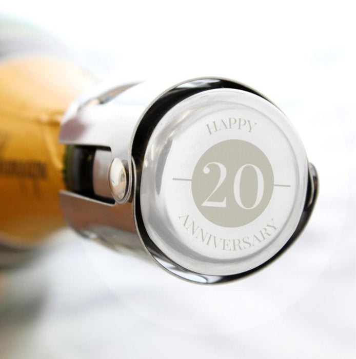 Happy 20th Anniversary Bottle Stopper