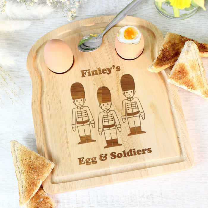 Personalised Soldiers Design Egg and Soldiers Board