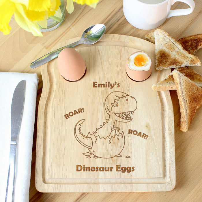 Personalised Dinosaur Egg and Soldiers Board