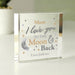 Personalised Mum Love You To the Moon and Back Glass Ornament