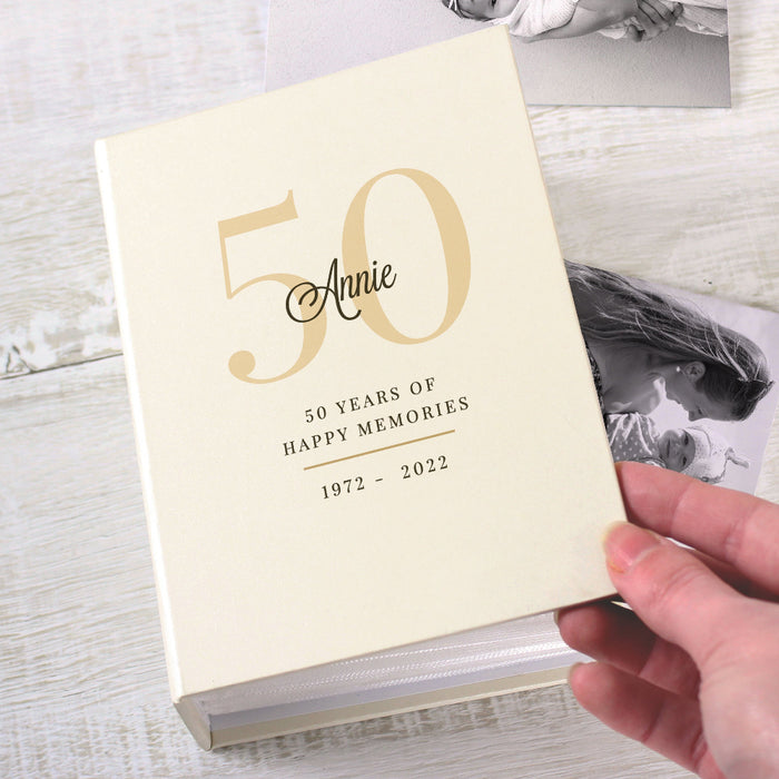 Personalised 50th Birthday Photo Album with Sleeves - 6x4