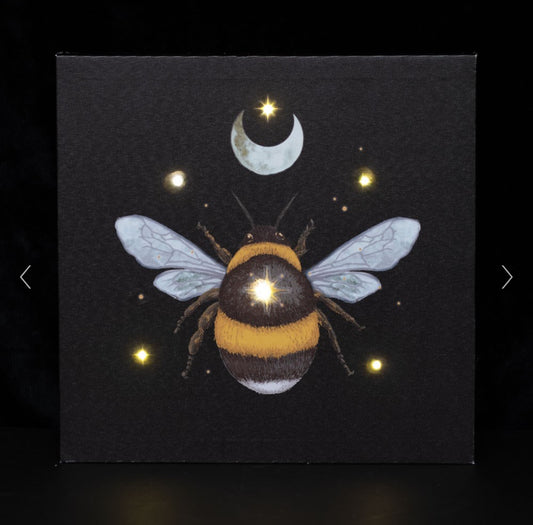 Forest Bee Light Up Canvas Plaque