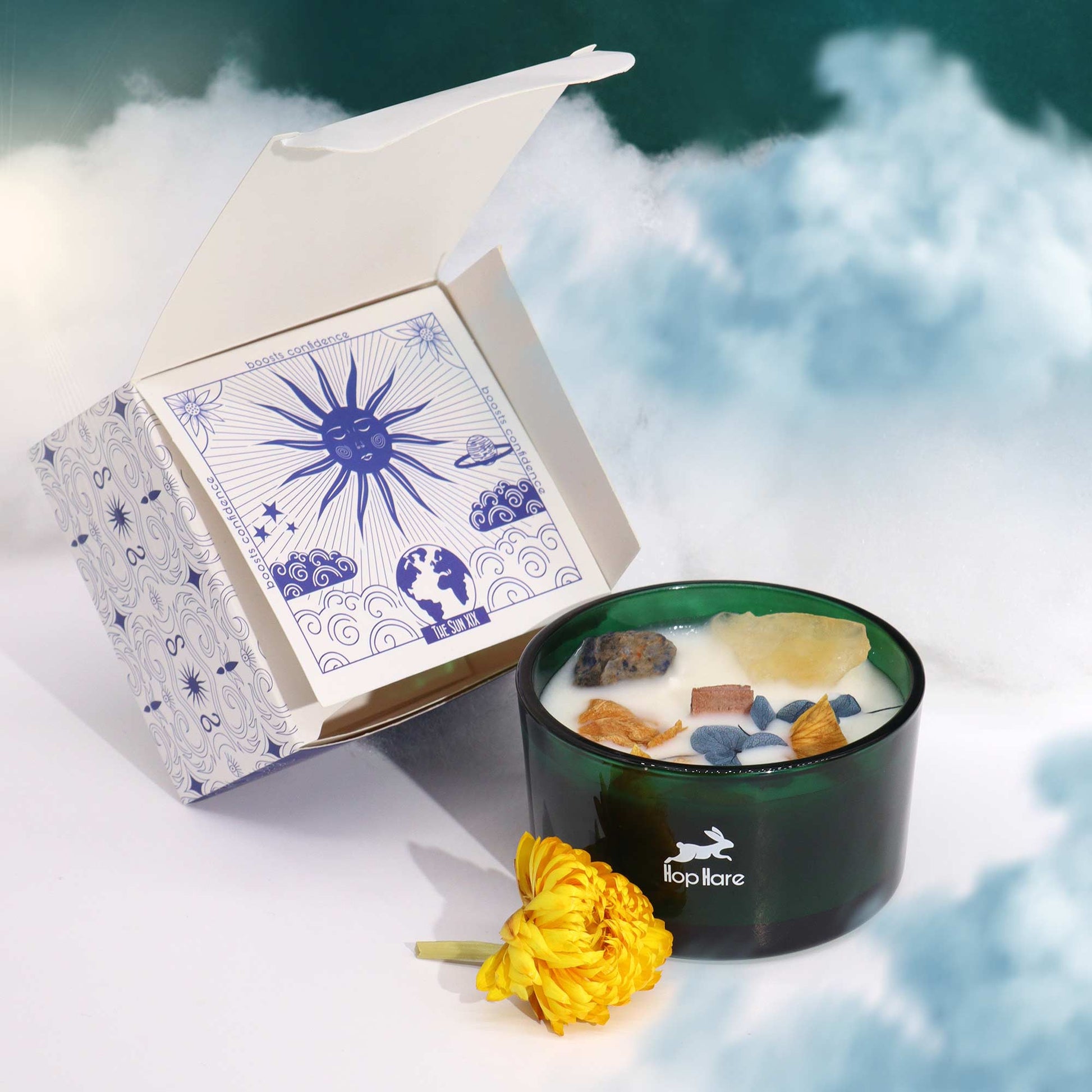 Hop Hare Crystal Magic Flower Candle - The Lion