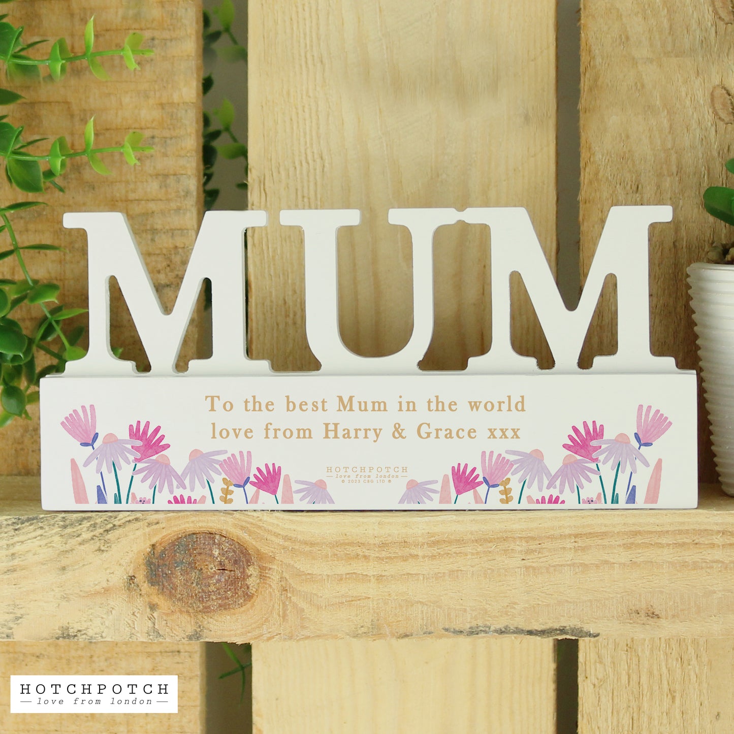 Personalised Wild Flower Mum Ornament