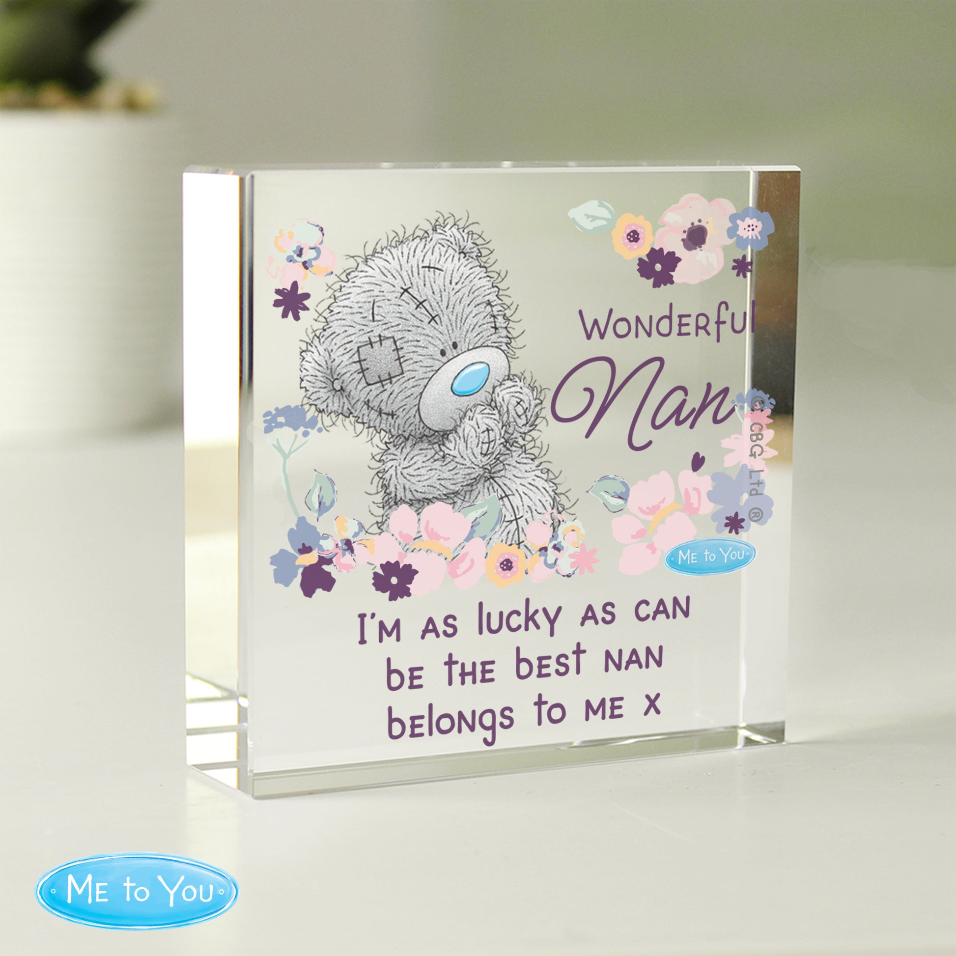 Personalised Me to You Wonderful Nan Crystal Glass Token