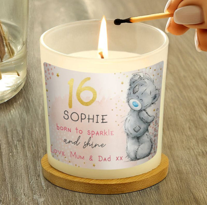 Personalised Me To You 16th Birthday Scented Jar Candle