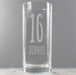 Personalised 16th Birthday Hi Ball Glass