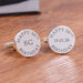 Engraved Happy 30th Birthday Cufflinks - Silver Finish