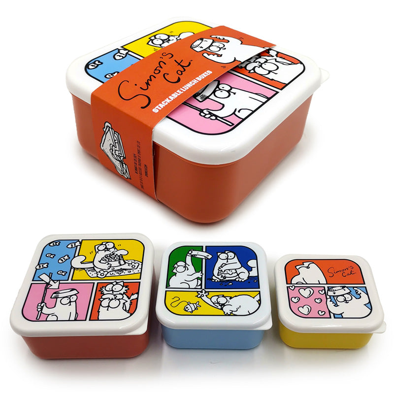 Simon's Cat Lunch Boxes Set of 3 (S/M/L)