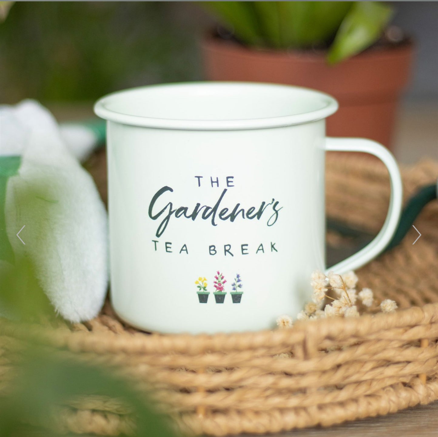 Gardener's Tea Break Enamel Mug