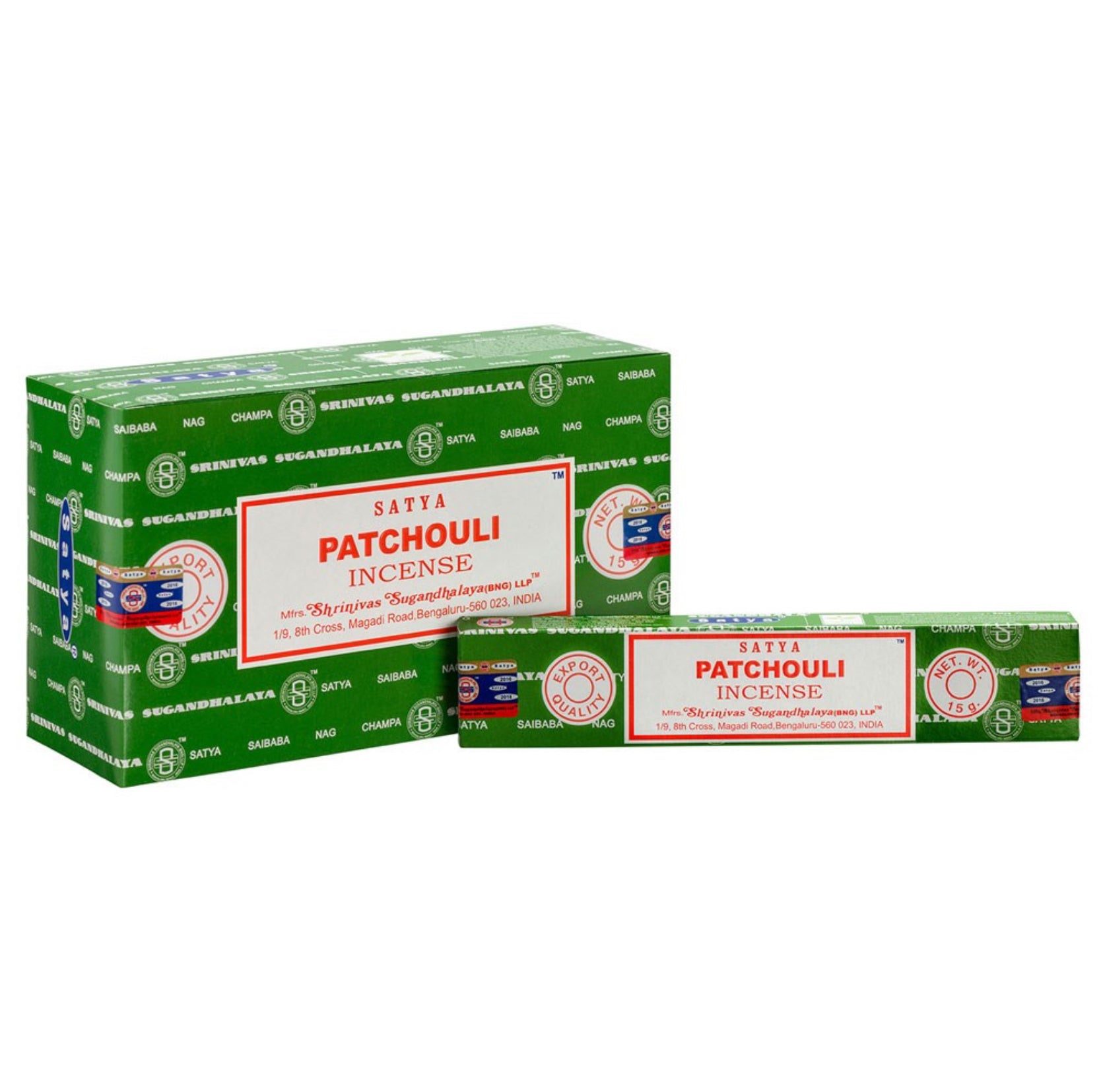 12 Packs of Patchouli Incense Sticks by Satya