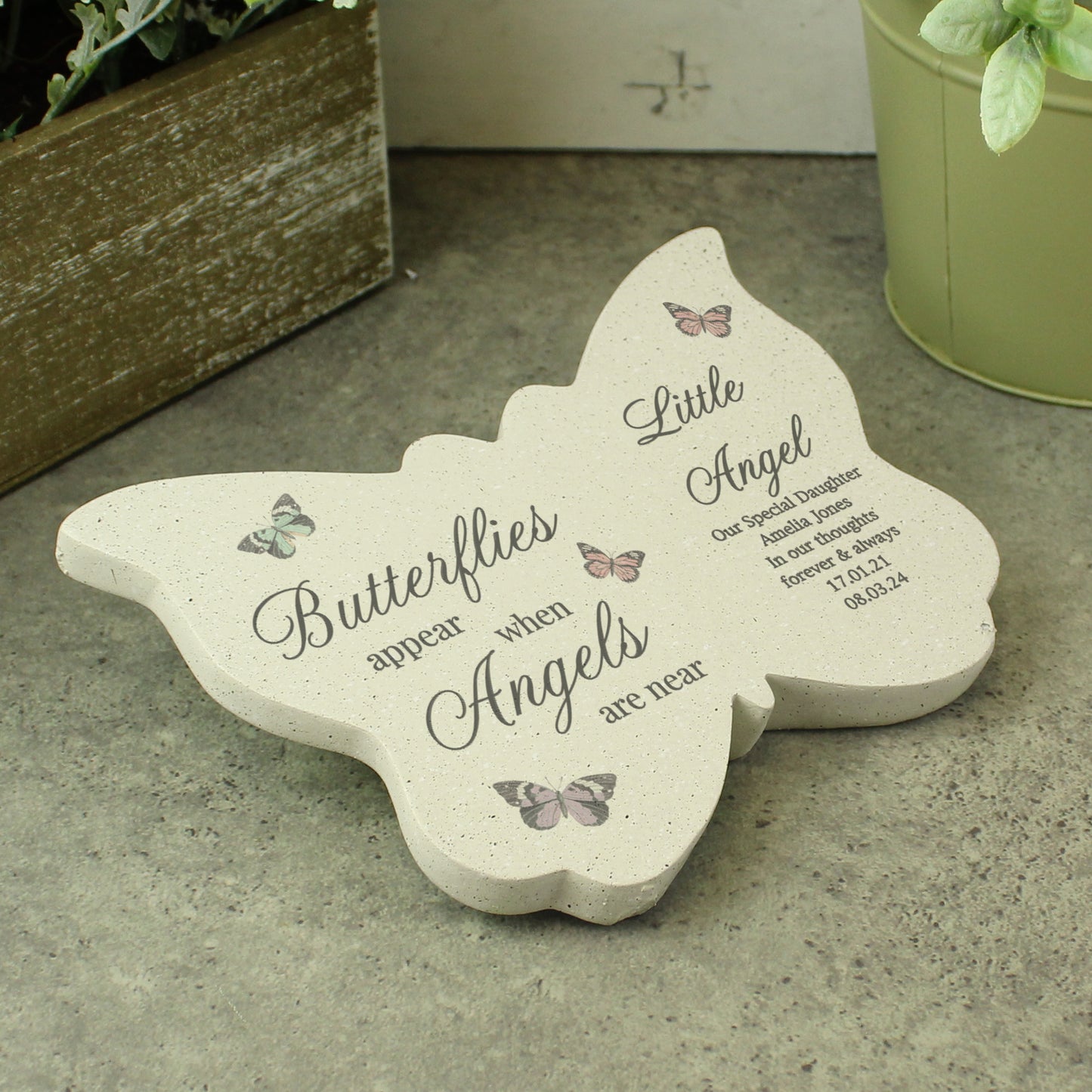 Personalised Butterflies Appear Memorial Printed Resin Butterfly