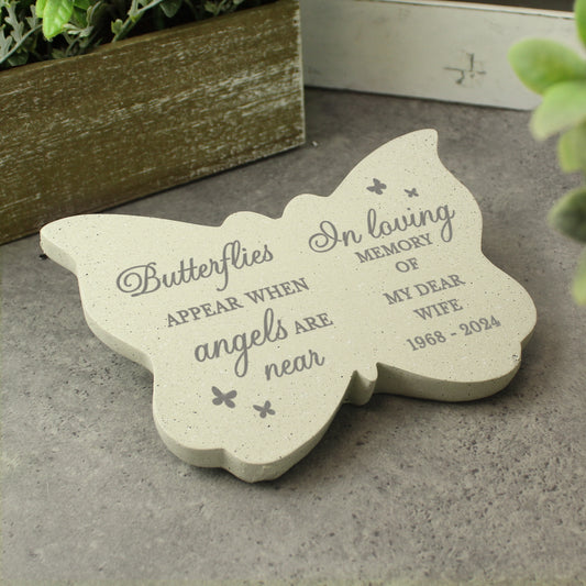 Personalised Butterflies Appear Memorial Butterfly Grave Ornament